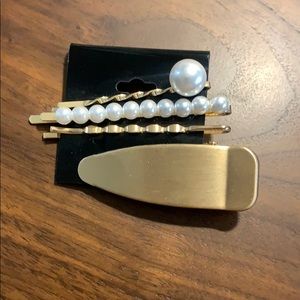 ❤️Pearl & gold hairpin set ❤️